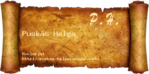 Puskás Helga névjegykártya